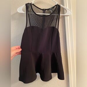 Black peplum top